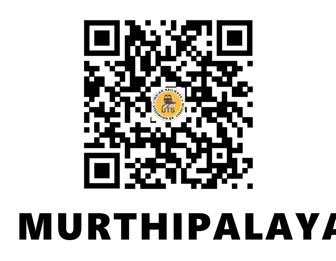 UTS QR Code for MURTHIPALAYAM - MPLM (SR - TAMIL NADU)
